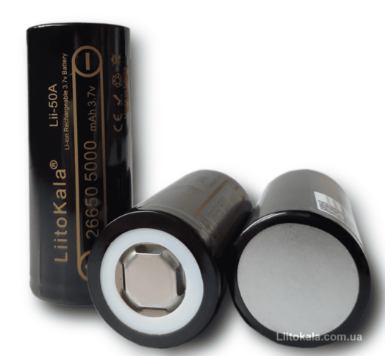 Аккумулятор LiitoKala 26650 5000мАч для вейпов и фонарей Киев - изображение 3