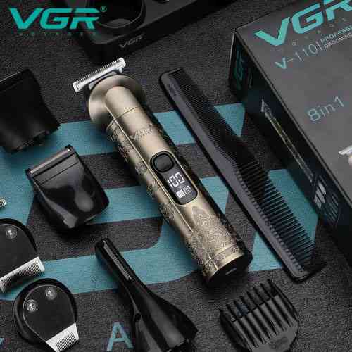 Машинка для стрижки окантовки VGR V-110, Машинка для стрижки волосся без шуму Тример скронь KP-73 Одеса