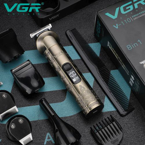 Машинка для стрижки окантовки VGR V-110, Машинка для стрижки волосся без шуму Тример скронь KP-73 Одеса - фото 6