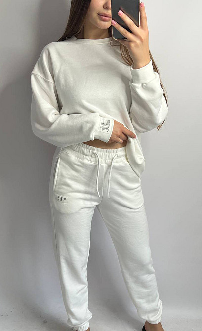 Костюм спортивний жіночий трикотажний Молочний XL/XXL Харків - фото 5