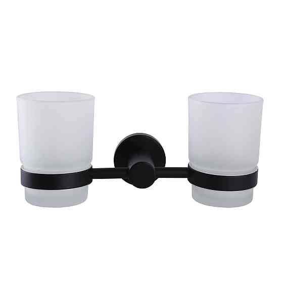 Стакан подвійний Globus Lux BS8428 чорний матовий SUS304 Луцк