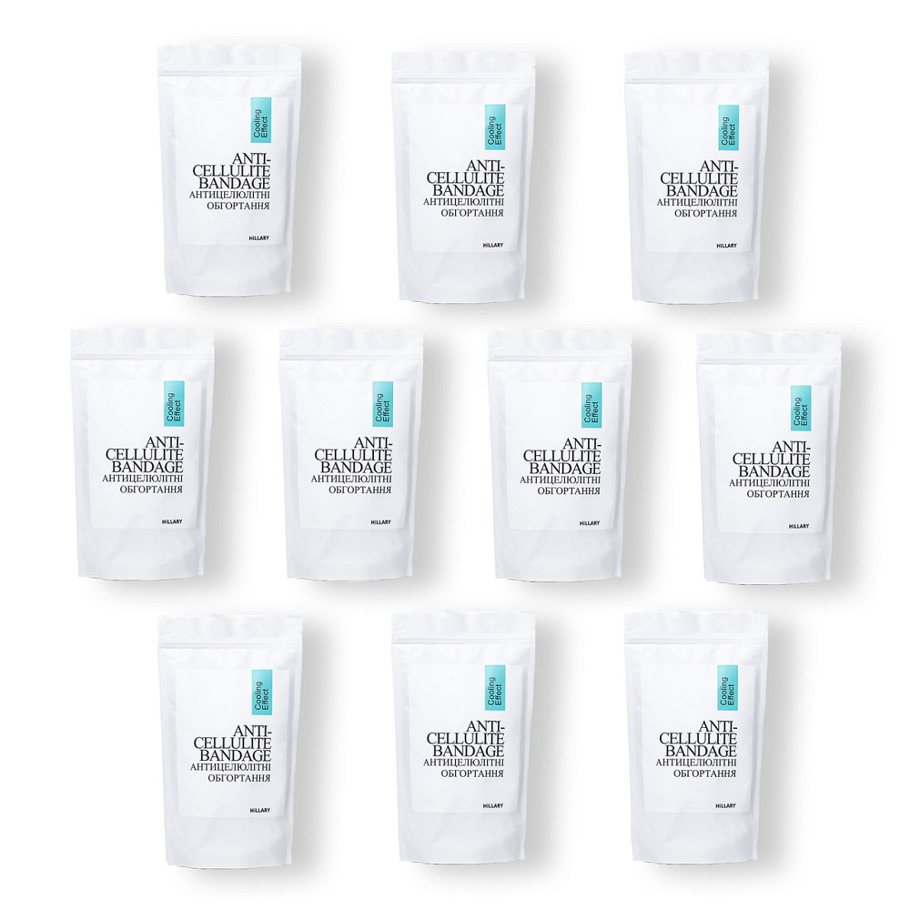 Комплекс охолоджуючих антицелюлітних обгортань для тіла Hillary Anti-Cellulite Pro Max cooling effect (10 уп.) Київ - фото 11