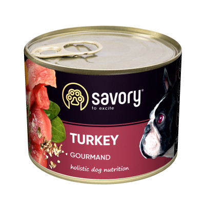 Консерви для собак Savory Dog Gourmand індичка 200 г (4820232630501) Вінниця - фото 1