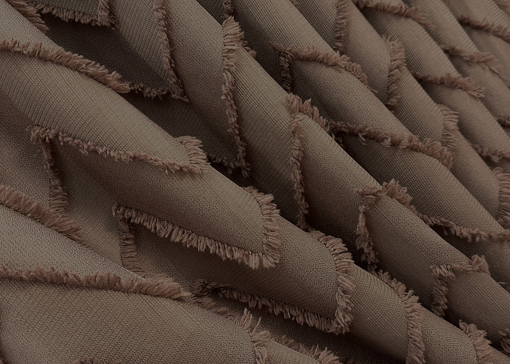 Комплект штор VR-Textil Лен Букле 150х270 2шт и Тюль 600х270 1814ш-115т Коричневый с белым 71-037/5 Киев - изображение 5