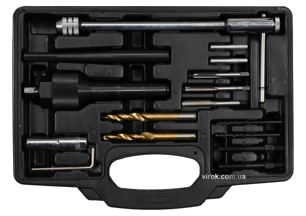 Набір для видалення пошкоджених свічок розжарювання YATO квадр. 3/8" , 16 Од. [5] Одеса - фото 1