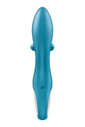 Вібратор-кролик із потрійним відростком Satisfyer Embrace me Turquoise, 2 мотори, діаметр 3,6 см Львів