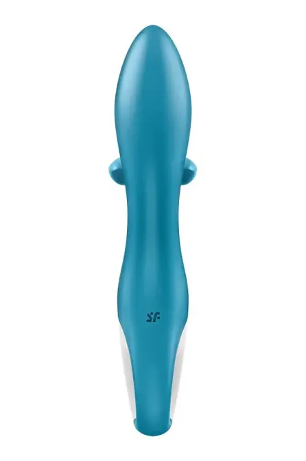 Вібратор-кролик із потрійним відростком Satisfyer Embrace me Turquoise, 2 мотори, діаметр 3,6 см Львів - фото 6