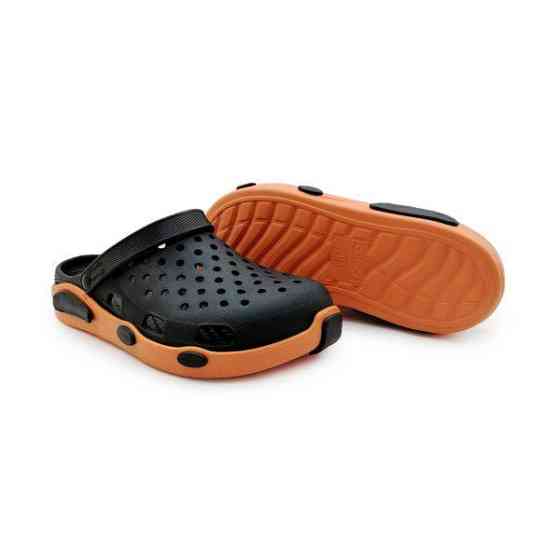 Мужские сабо Crocs-стиля черно-оранжевые 42-43 размер Киев