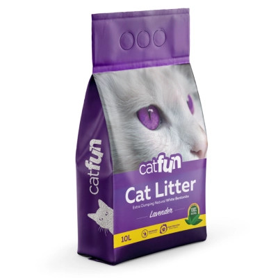 Наполнитель для туалета Catfun бентонитовый с ароматом лаванды 10 л (8683655071483) Винница - изображение 1