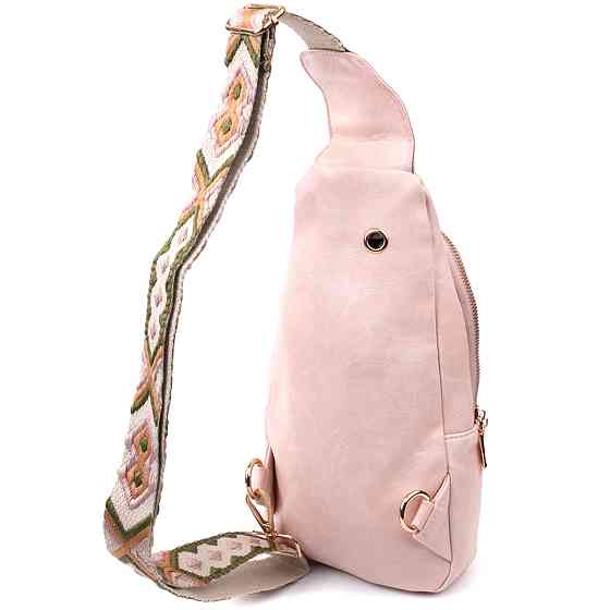 Жіноча слінг сумка через плече з екошкіри Vintage 22750 Рожевий Київ