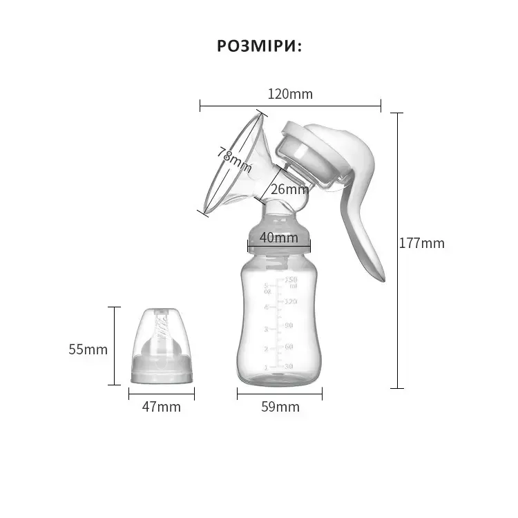 Молокоотсос электрический Breast Pump Model 5 / Насос для сцеживания грудного молока ручного типа Коломия - фото 4