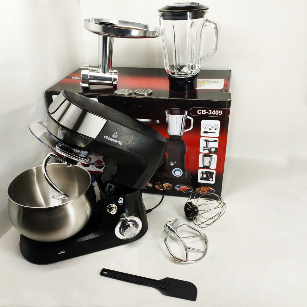 Стационарный планетарный тестомес с чашей, Кухонный миксер с металлической чашей, Кухонный тестомес 6 л YB-51 Львов - изображение 3