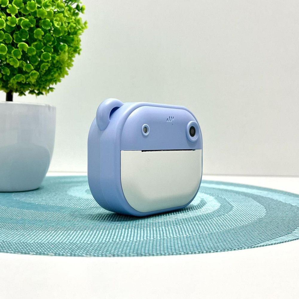 Фотоапарат-принтер фронтальна камера чб друк USB-кабель 2 рулони термопапір звук фото відео ігри SD роз'єм Блакитний (C 66631) Чернігів - фото 3