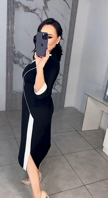 Женское стильное платье батал итальянский трикотаж Одесса - изображение 8