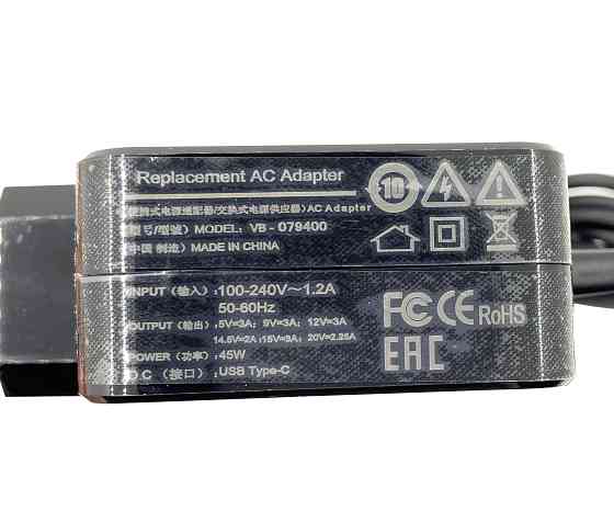 Блок питания для ноутбука Toshiba 45W 5V 3A /9V 3A/ 15V 3A/20V 2.25A Type-C ADP-45EW C OEM Вінниця