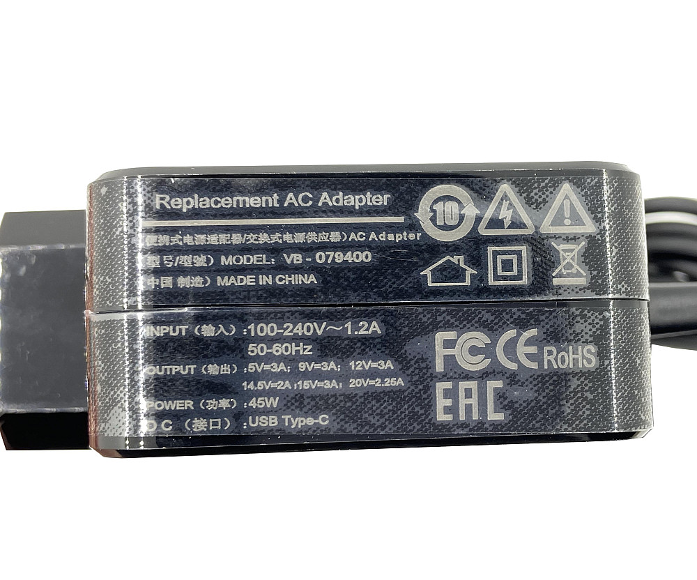 Блок питания для ноутбука Toshiba 45W 5V 3A /9V 3A/ 15V 3A/20V 2.25A Type-C ADP-45EW C OEM Вінниця - фото 2