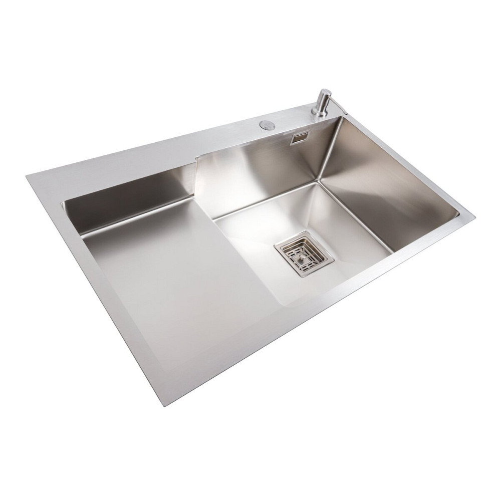 PLATINUM Кухонна мийка 78*50С R нержавійка Platinum Handmade (поглиблена полиця, 3.0/1.0 мм) Київ - фото 2