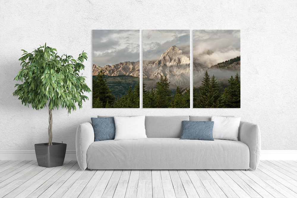 Модульная картина в гостиную / спальню  Гірський масив     ART-023_3A 70х130 см Киев - изображение 2