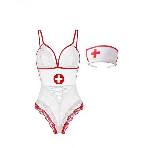 Спокусливий костюм медсестри Sunspice, білий, 2 предмети, L/XL Sex Aura Київ