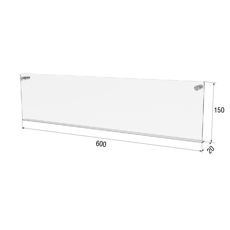 Полиця EKOSTAR настінна 600х150 Київ - фото 3