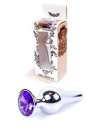 Анальна пробка - Jewellery Silver Long Plug Purple Sex Aura Київ