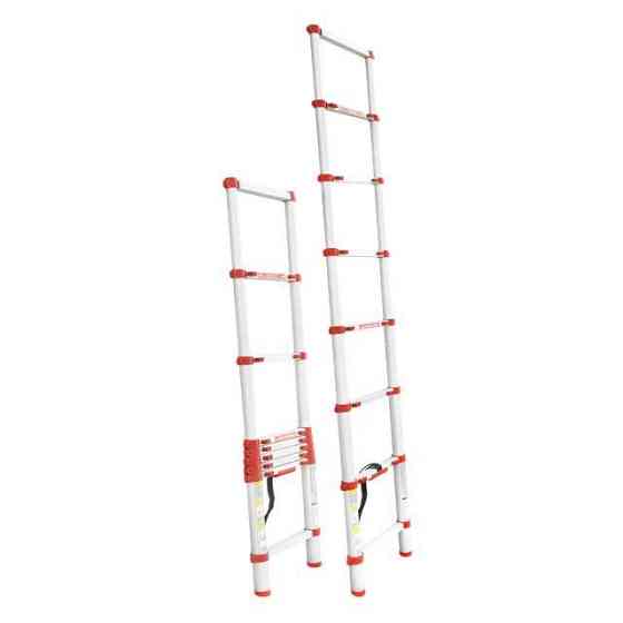Драбина алюмінієва, телескопічна, 8 сход., 2,60 м, 150 кг INTERTOOL LT-3026 Киев