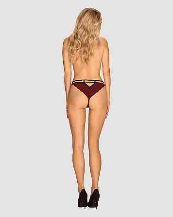Трусики Obsessive Sugestina Bordeaux-Black L/XL Sex Aura Київ