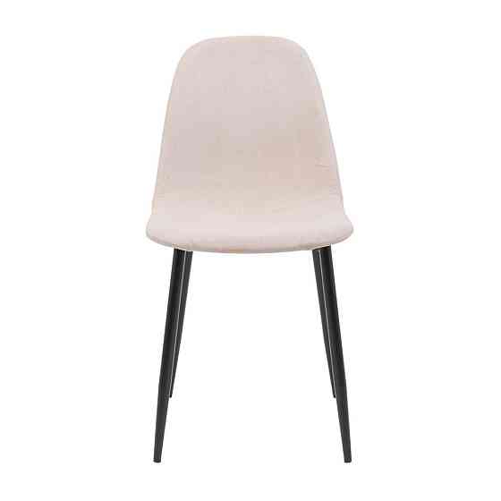 Стілець крісло м'який MacaoDesign U Simple 43 чорні ніжки Світло-бежевий Київ