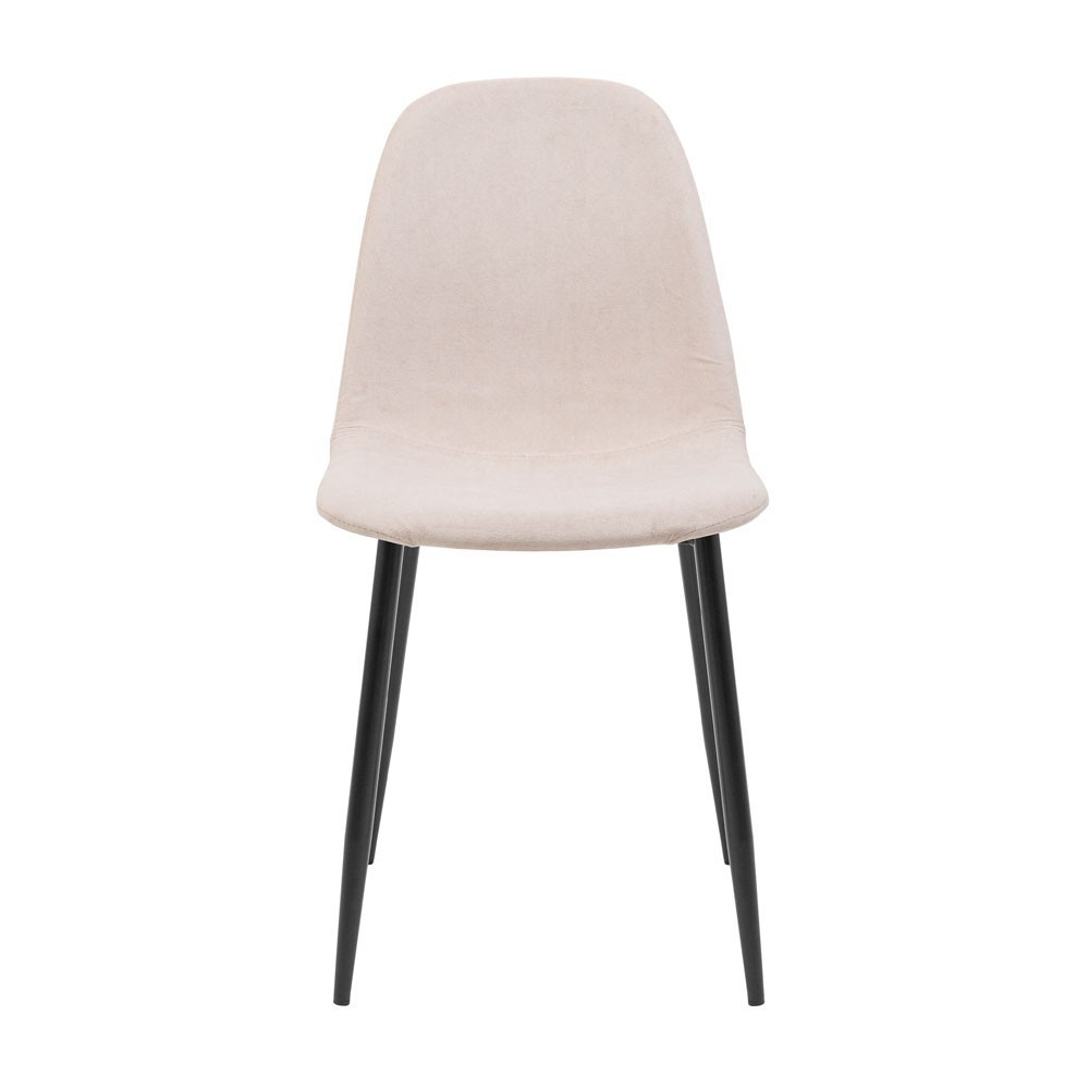 Стілець крісло м'який MacaoDesign U Simple 43 чорні ніжки Світло-бежевий Київ - фото 2