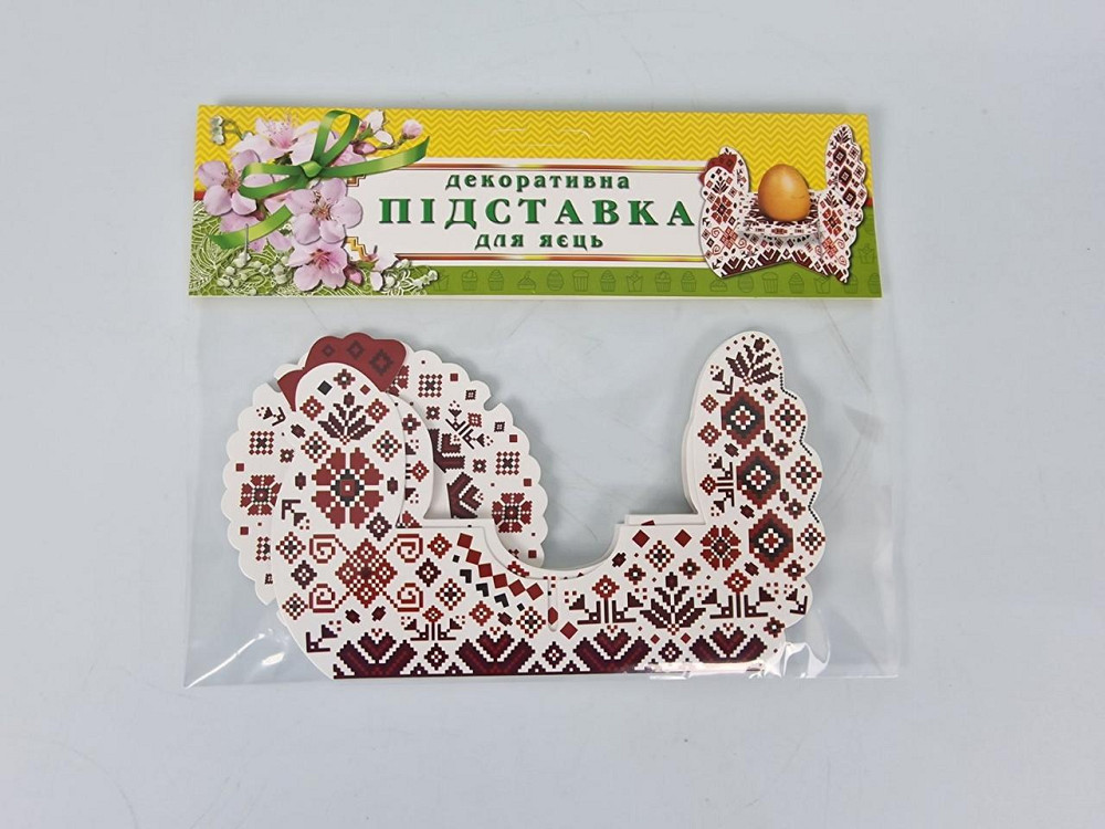 Декоративна підставка для яєць No1.1 "Півник-вишиванка" (1 шт.) Харків - фото 1