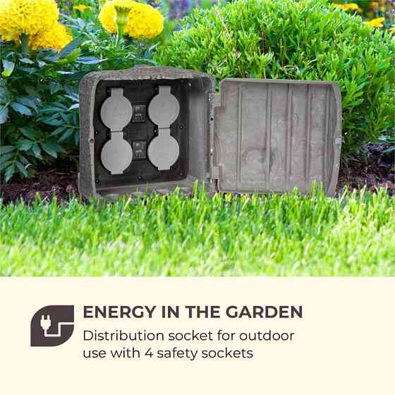 Power Rock Twilight 5 4-контактная садовая розетка IP44 сумеречный датчик 5 м серый кабель 5 м (Германия, Ровно