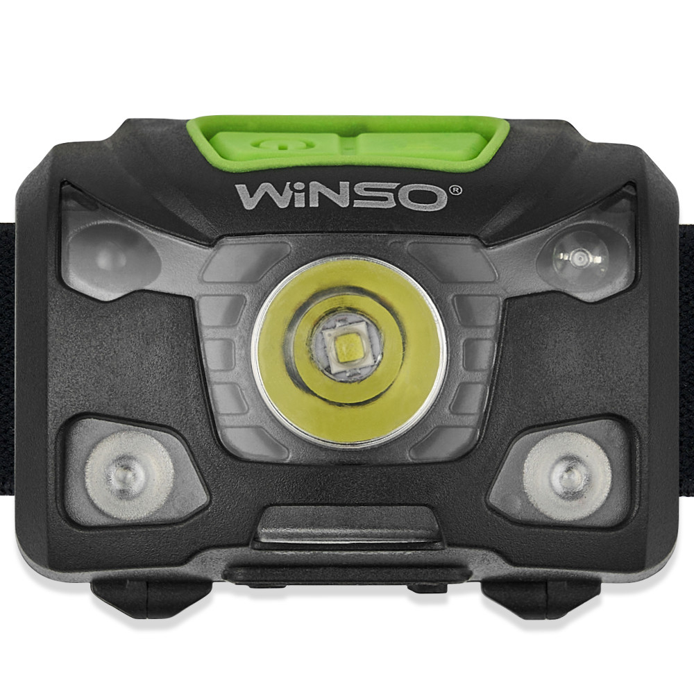 Фонарь налобный Winso Pro 250Lm, 5W XPG, 3xAAA/1200mAh в комплекте, с сенсором белый/красный Львов - изображение 2