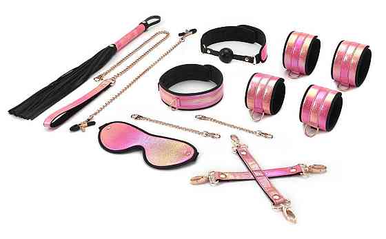 БДСМ-набор Liebe Seele Vivid Sakura 8 Pieces Set, 8 аксессуаров, экокожа на бархатной основе Sex Aura Киев