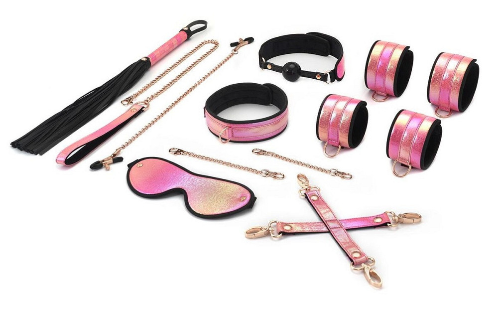БДСМ-набір Liebe Seele Vivid Sakura 8 Pieces Set, 8 аксесуарів, екошкіра на оксамитовій основі Sex Aura Київ - фото 1