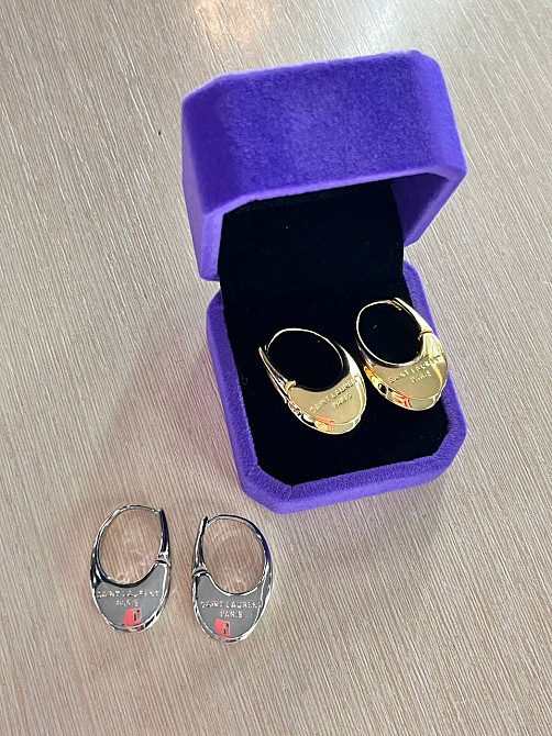 Сережки Saint Laurent позолота 18К Одеса - фото 5