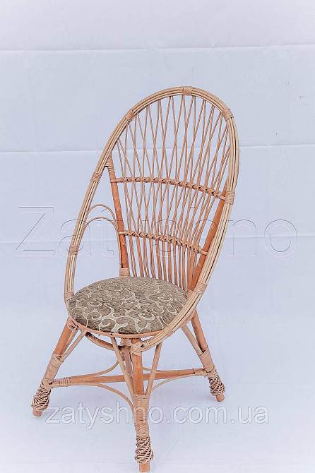 Крісло плетене маленьке із лози | крісло плетене для дачі крісло плетене Київ - фото 1