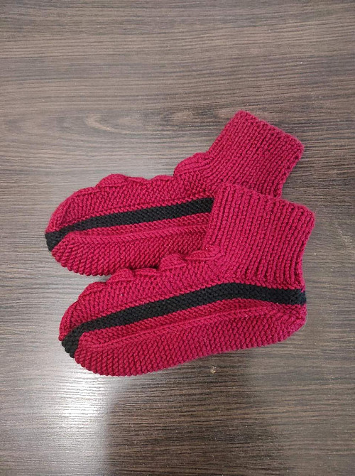 Тапочки-носки теплые вязаные (ручная работа)  топ Киев - изображение 1