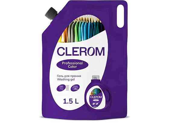 Гель для стирки 1,5л Professional Color дой-пак ТМ CLEROM Киев