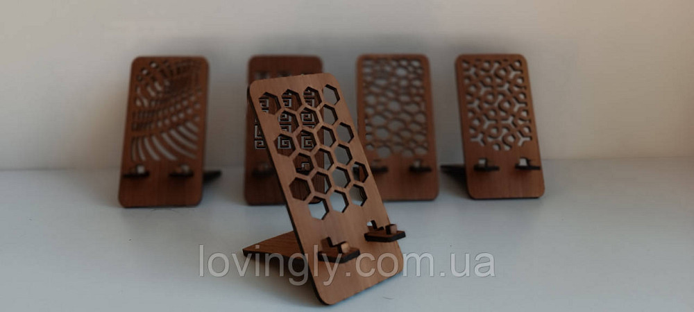 Підставка під телефон з натуральнї деревини акації Соти. Ірпінь - фото 3