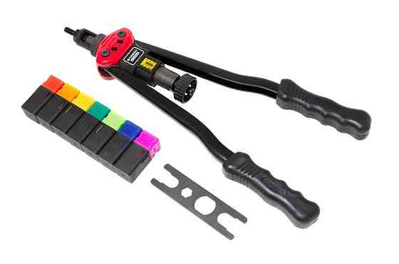 Заклепочник двуручный резьбовой усиленный со шкалой затяжки от 0-10мм(L - 380мм, резьбовые адаптеры - М3, М4, М5, М6, М8, М10, Одесса