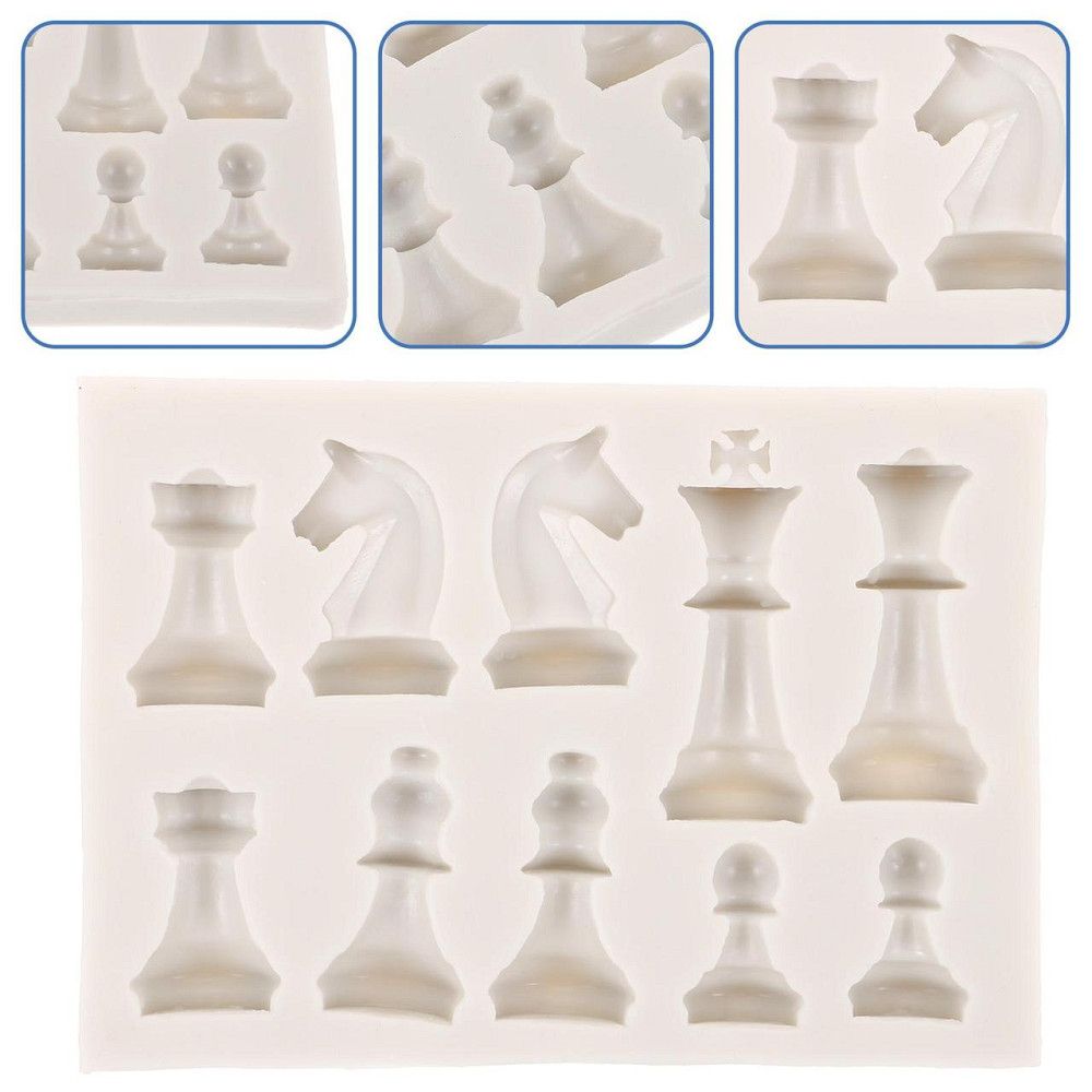 Молд силиконовый Шахматы 75 на 107 мм серый Киев - изображение 7