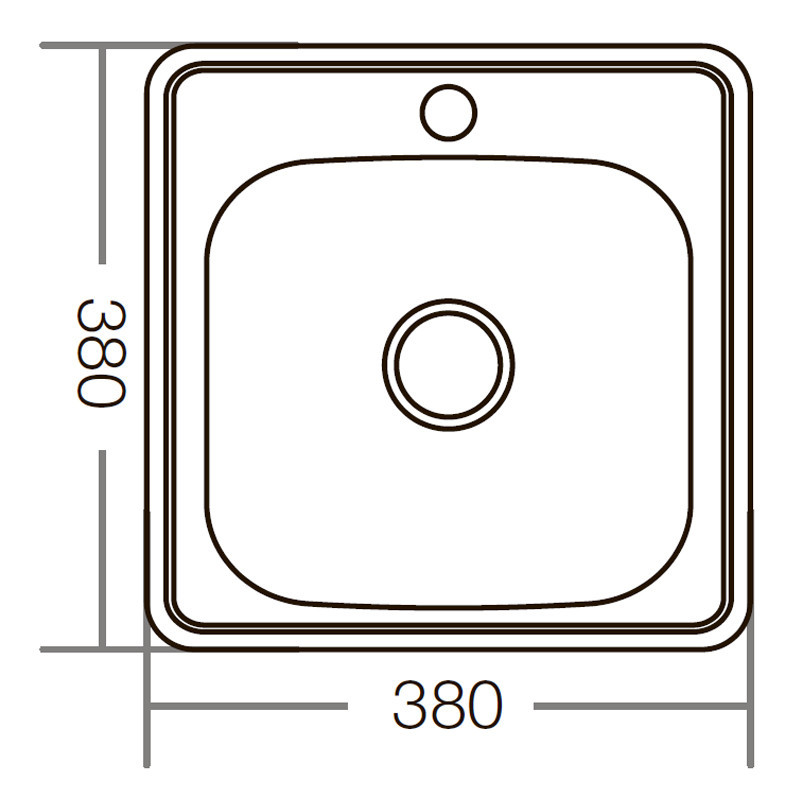 Мойка для кухни малая Zerix Z3838-06-160MD (micro decor) врезная (ZM5574) Черновцы - изображение 2