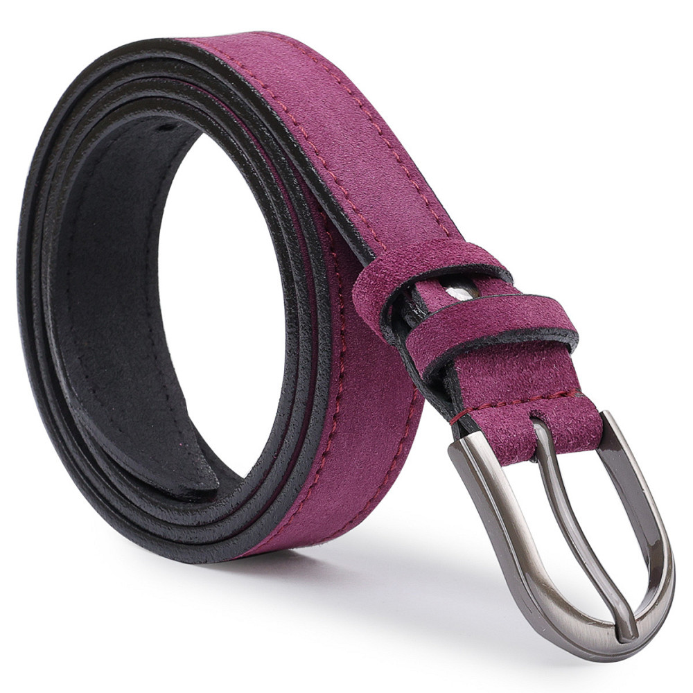 Превосходный замшевый женский ремень Vintage 20801 Фиолетовый Киев - изображение 9