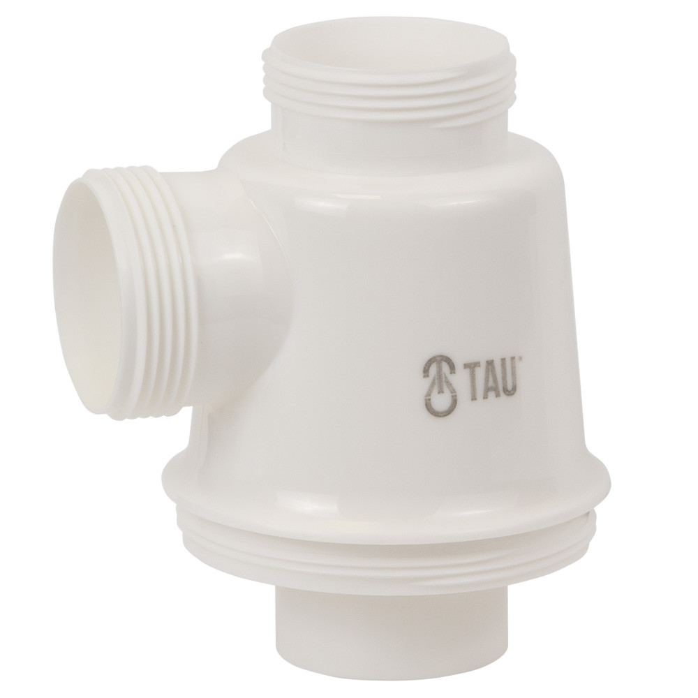 TAU Сифон для кухонной мойки с нержавеющим выпуском 3½" круглым переливом и гибким отводом Ø40/ Київ - фото 9