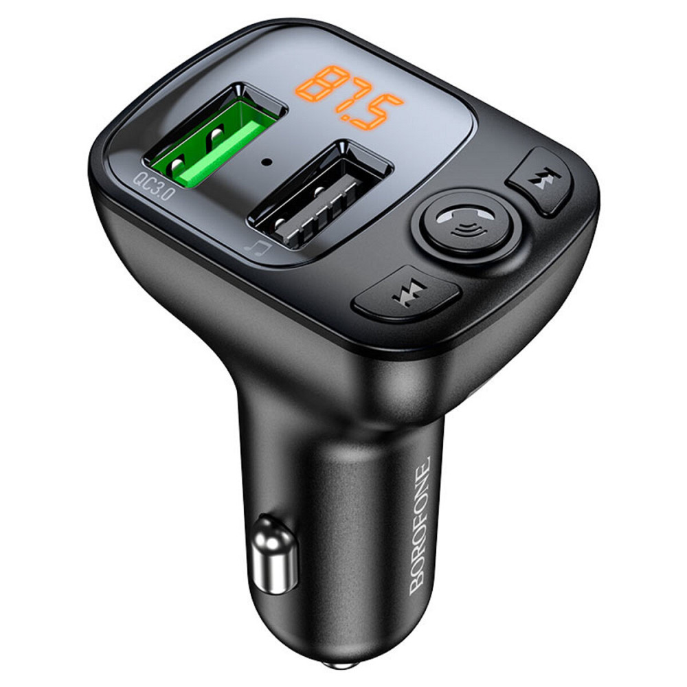 АЗП з FM-модулятором BOROFONE BC41 Eminency QC3.0 Car BT FM transmitter 18W Black 8525500090 (BC41B-8525500090) Київ - фото 4