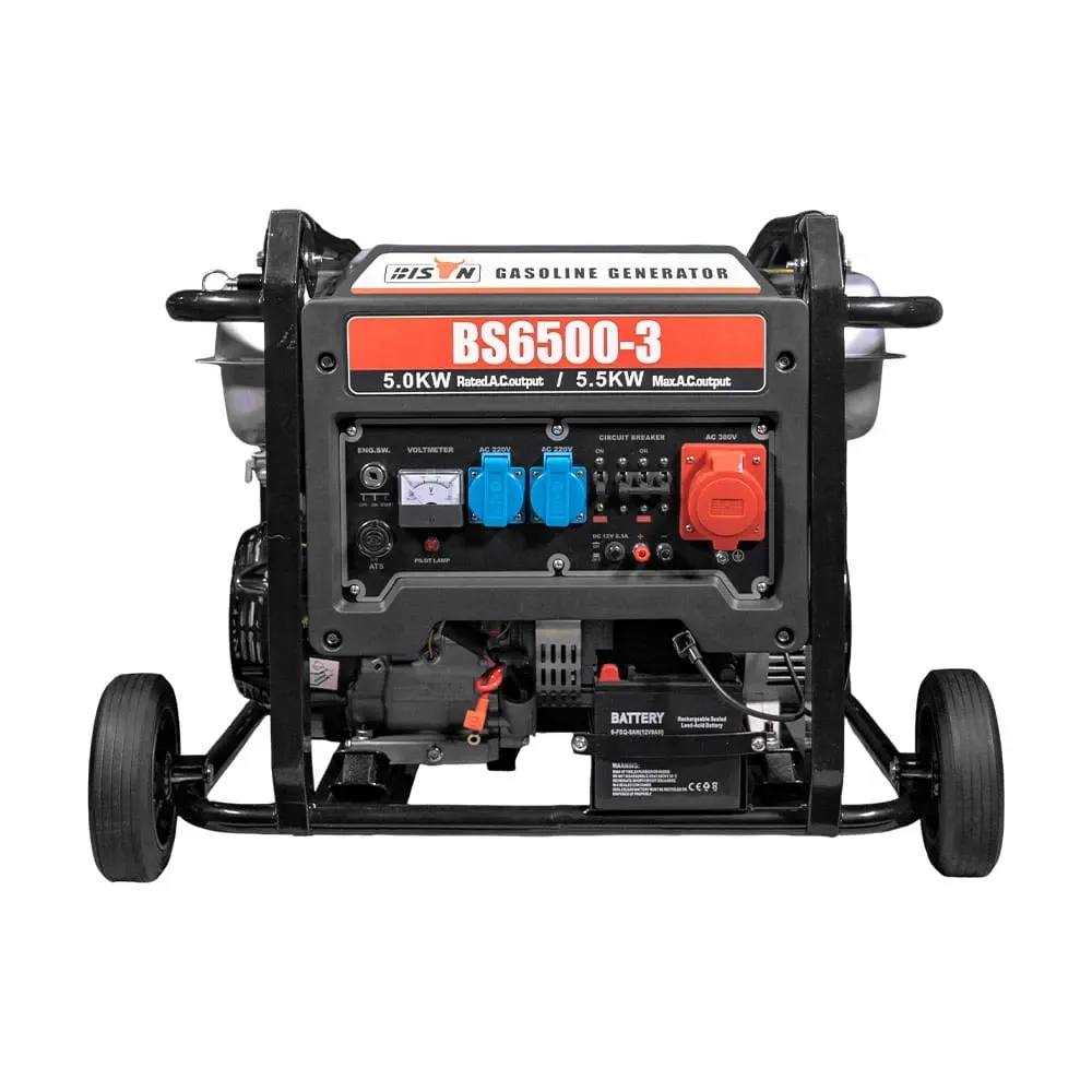 Генератор бензиновий трифазний 5 кВт Bison BS6500-3 (41-00407) Киев - изображение 3