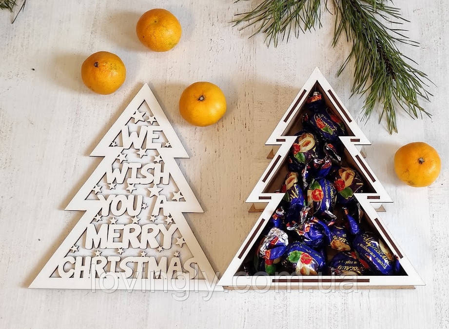 Фигурная коробка для новогодних подарков Merry Christmas Ирпень - изображение 4