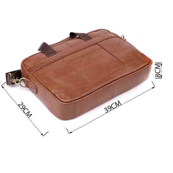 Мужской деловой портфель из натуральной кожи Vintage 23038 Коричневый Киев