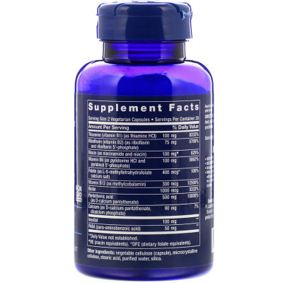 Витамин Life Extension Комплекс Витаминов Группы В, BioActive Complete B-Complex, (LEX-19456) Винница - изображение 2