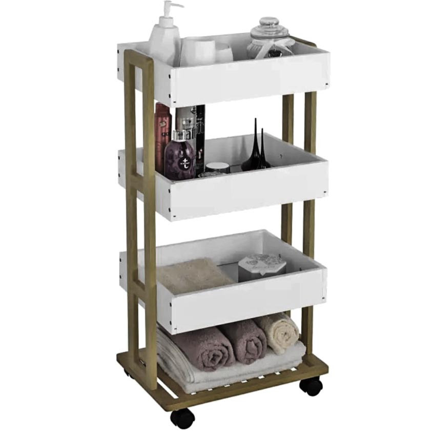 Этажерка для ванной на колёсиках 